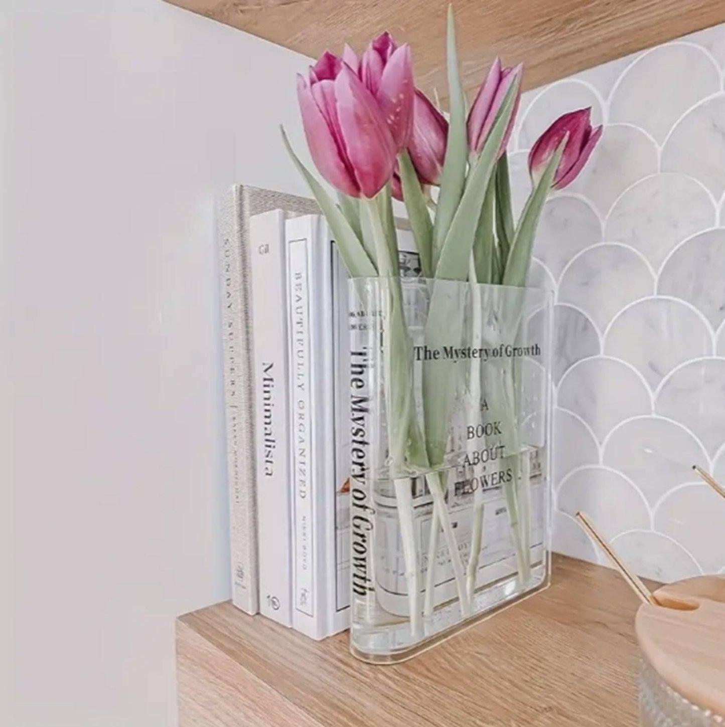 Acrylic Transparent Book Vase