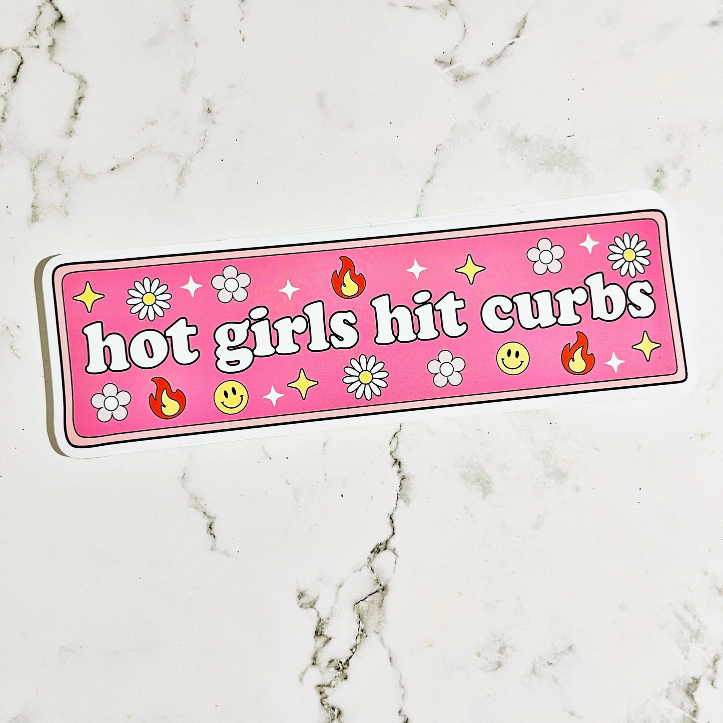 Hot Girls Hit Curbs Bumper Sticker