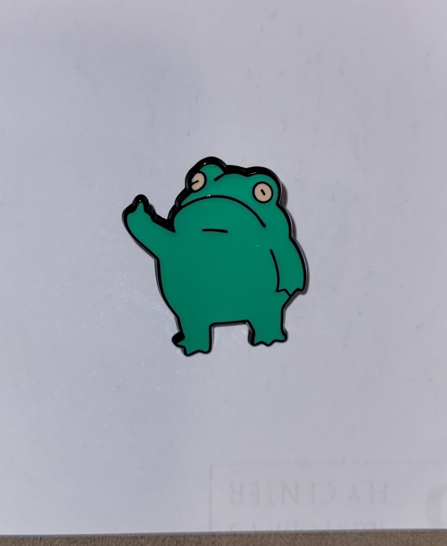 Finger Giving Frog Pin